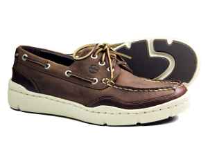 Mens Abersoch Deck Shoe in Russet Brown by Orca Bay