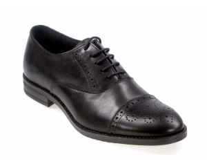 Mens Black Brogue Shoes with rubber sole