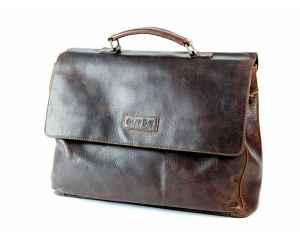 COOKHAM Briefcase - Dark Brown Leather Bag