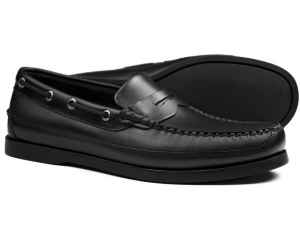 FRIPP Black leather Slip-on Loafer (Crew shoes) by Orca Bay