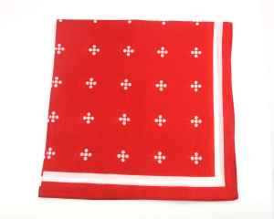 giant Red Hankie Bandana with white dots