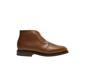 Mens Brown Leather boot rubber sole
