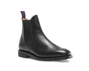 Mens Black chelsea Boot With rubber sole
