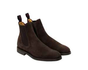 Liam Pinner Brown suede Boot For Men
