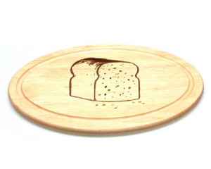 Personalised Oval rubber Wood Bread Cheese Lemon Cutting board 32x19cm
