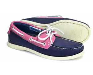 SANDUSKY Ladies Indigo Blue and Magenta Pink Deck shoes by Orca Bay