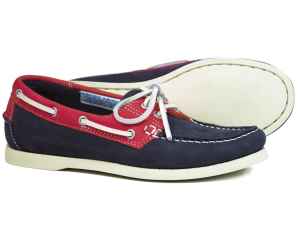 SANDUSKY Ladies Deck Shoe in Indigo and Berry By Orca Bay