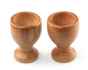 Personalised wooden egg cup set