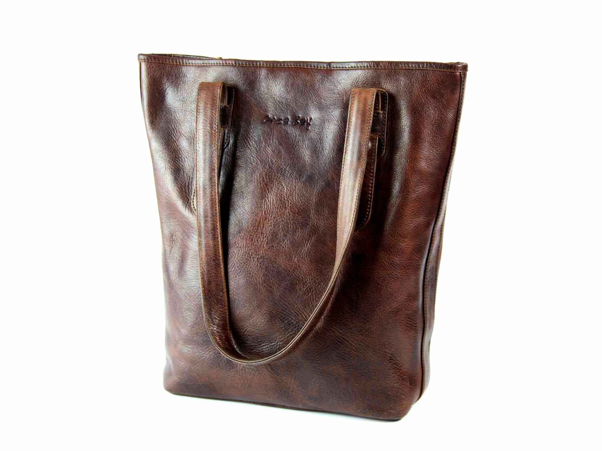 The Adele Leather Tote · Chocolate Croc — Sarah Stewart Women's Clothing &  Accessories