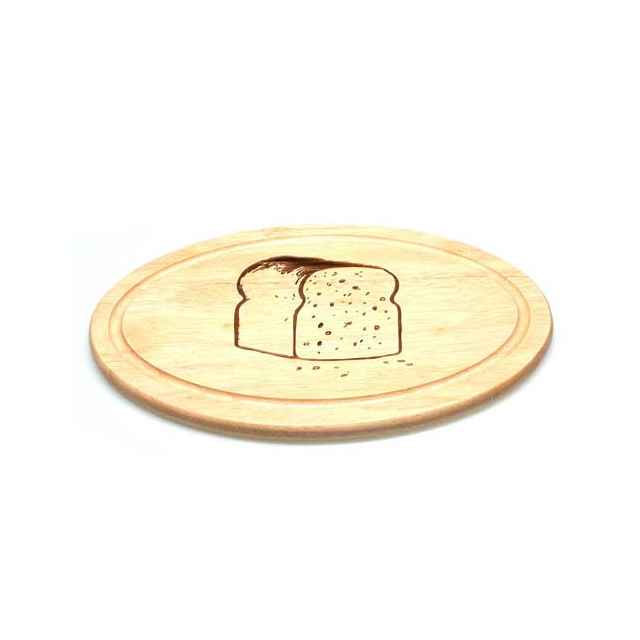 Personalised Oval rubber Wood Bread Cheese Lemon Cutting board 32x19cm