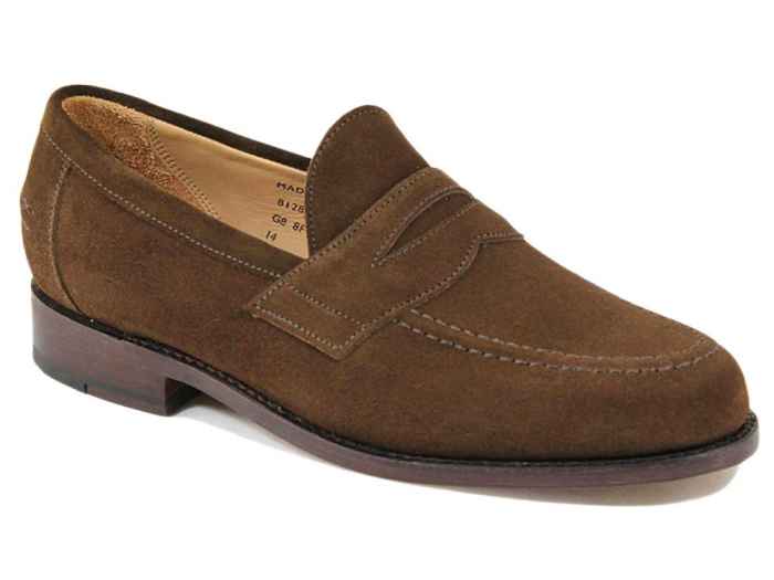 Aldwych Mens Penny Loafer - Polo Brown Suede