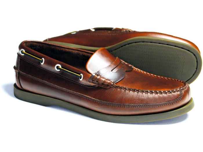 FRIPP - Mens Slip-on Deck Shoe Loafer  - Elk Brown by Orca Bay 
